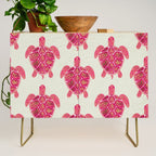 Sea Turtle in Pink & Gold Credenza Gallery Image 1