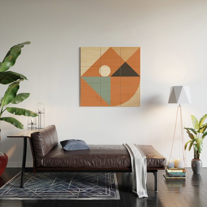 Mid Century 08D Wood Wall Art Gallery Image 2