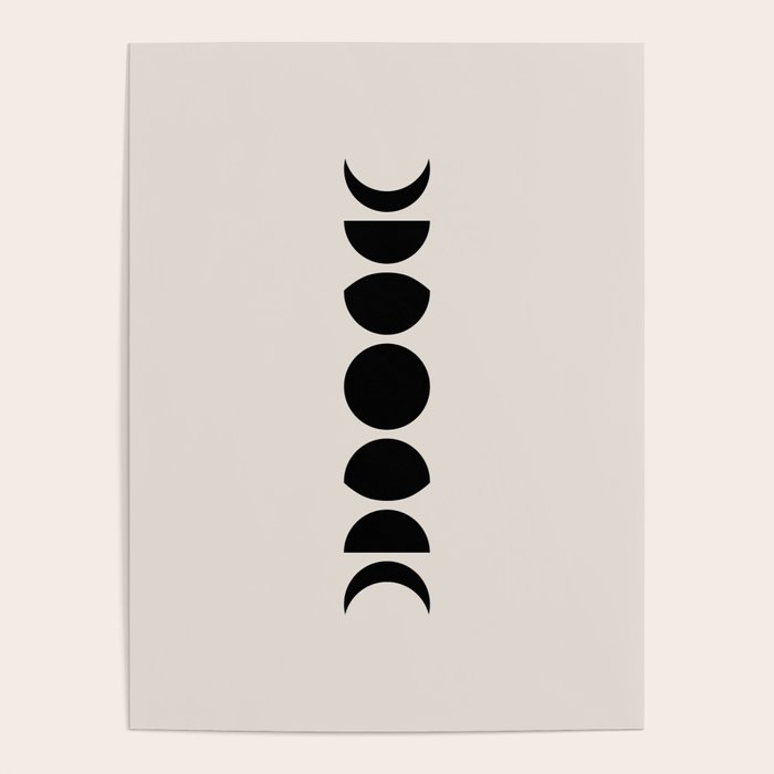 Minimal Moon Phases III Poster Gallery Image 1
