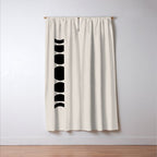 Minimal Moon Phases III Window Curtain Gallery Image 3