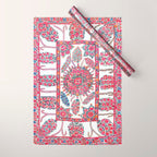 Samarkand Suzani  Antique Uzbekistan Embroidery Print Wrapping Paper Gallery Image 1