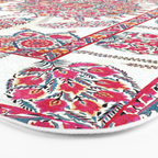 Samarkand Suzani  Antique Uzbekistan Embroidery Print Bath Mat Gallery Image 3