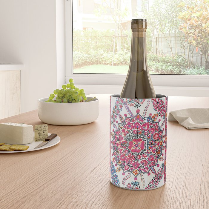 Samarkand Suzani  Antique Uzbekistan Embroidery Print Wine Chiller Gallery Image 4