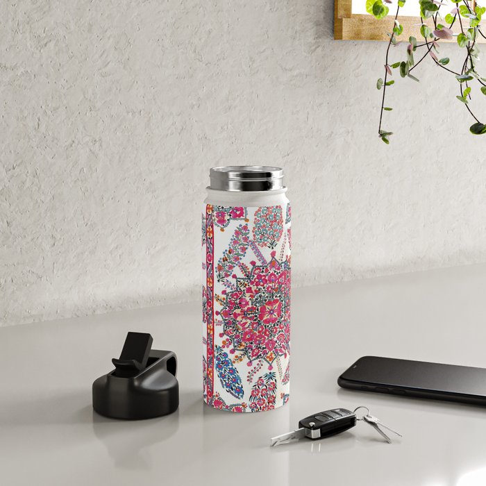 Samarkand Suzani  Antique Uzbekistan Embroidery Print Water Bottle Gallery Image 4
