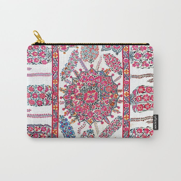 Samarkand Suzani  Antique Uzbekistan Embroidery Print Carry All Pouch Gallery Image 1