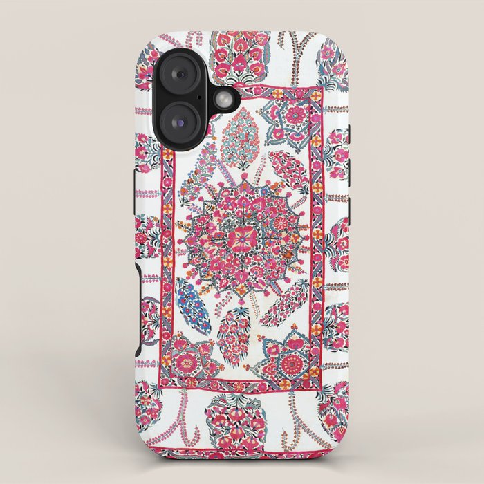 Samarkand Suzani  Antique Uzbekistan Embroidery Print iPhone Case Gallery Image 1