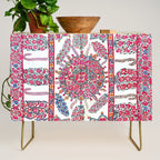 Samarkand Suzani  Antique Uzbekistan Embroidery Print Credenza Gallery Image 1