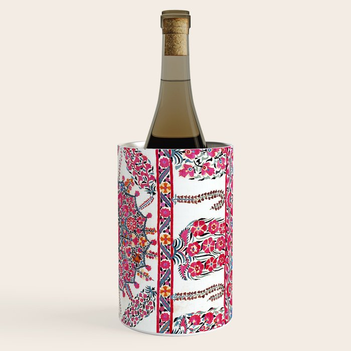 Samarkand Suzani  Antique Uzbekistan Embroidery Print Wine Chiller Gallery Image 3