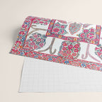Samarkand Suzani  Antique Uzbekistan Embroidery Print Wrapping Paper Gallery Image 2