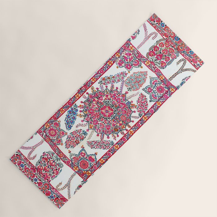 Samarkand Suzani  Antique Uzbekistan Embroidery Print Yoga Mat Gallery Image 1