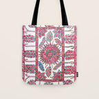 Samarkand Suzani  Antique Uzbekistan Embroidery Print Tote Bag Gallery Image 1