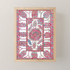 Samarkand Suzani  Antique Uzbekistan Embroidery Print Mini Art Print Gallery Image 1