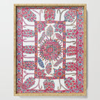 Samarkand Suzani  Antique Uzbekistan Embroidery Print Serving Tray Gallery Image 1