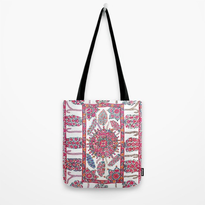Samarkand Suzani  Antique Uzbekistan Embroidery Print Tote Bag Gallery Image 2
