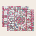 Samarkand Suzani  Antique Uzbekistan Embroidery Print Placemat Gallery Image 1
