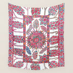 Samarkand Suzani  Antique Uzbekistan Embroidery Print Wall Tapestry Gallery Image 4
