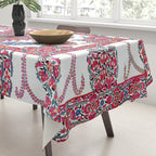 Samarkand Suzani  Antique Uzbekistan Embroidery Print Tablecloth Gallery Image 3