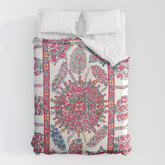 Samarkand Suzani  Antique Uzbekistan Embroidery Print Duvet Cover Gallery Image 6