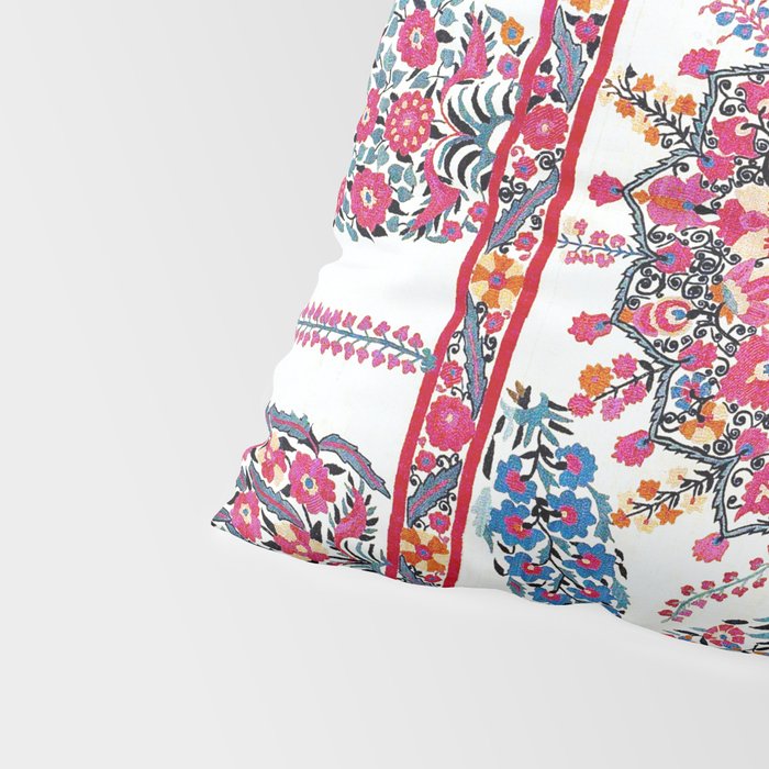 Samarkand Suzani  Antique Uzbekistan Embroidery Print Pillow Sham Gallery Image 4