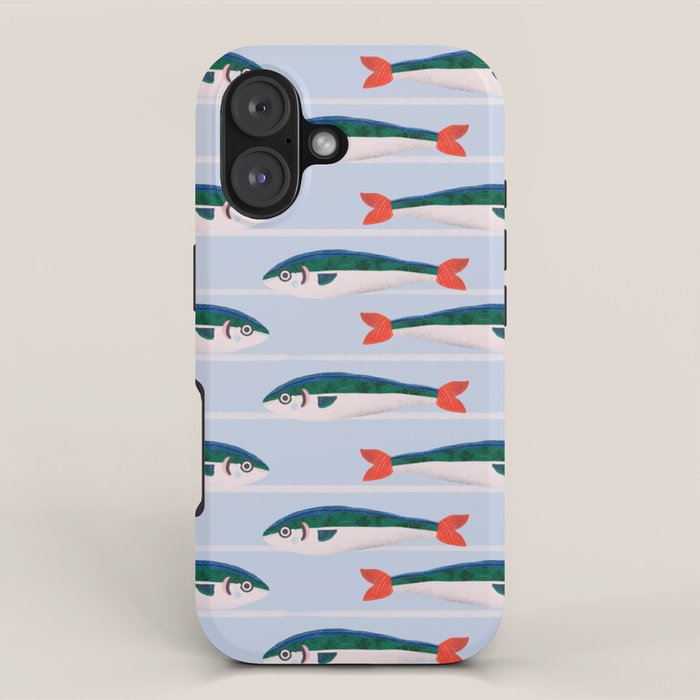Large Sardines Pattern iPhone Case Gallery Image 1