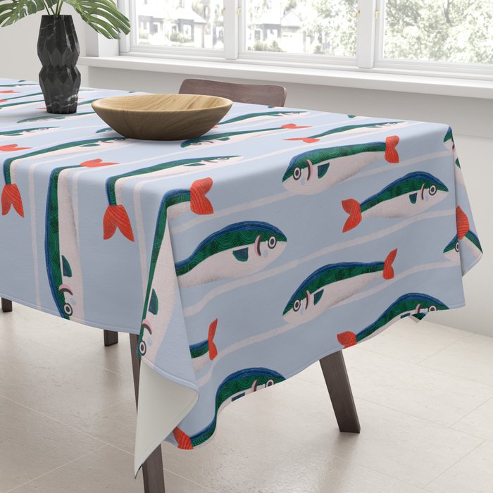 Large Sardines Pattern Tablecloth Gallery Image 3