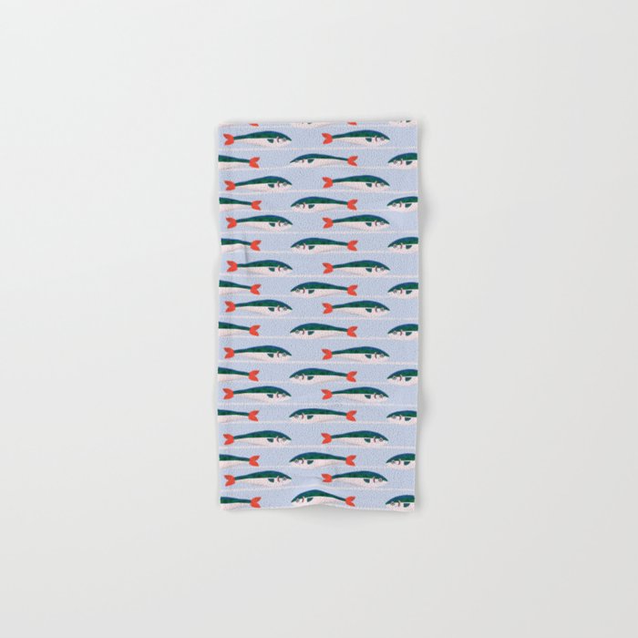 Large Sardines Pattern Bath Towel Gallery Image 1