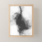 Black and White Minimalist Abstract Painting âDelve 4â Mini Art Print Gallery Image 1