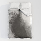 Black and White Minimalist Abstract Painting âDelve 4â Comforter Gallery Image 6