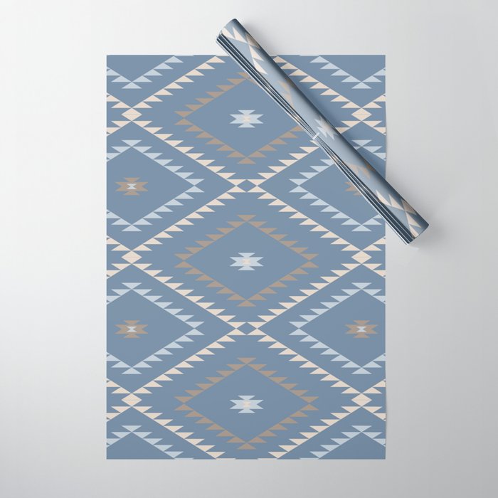 Southwestern Geometric - Denim Nude Wrapping Paper Gallery Image 1