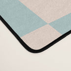 Retro Danish Pastel Light Blue Warped Checkerboard Desk Mat Gallery Image 4