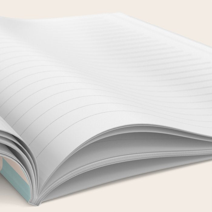 Retro Danish Pastel Light Blue Warped Checkerboard Notebook Gallery Image 2