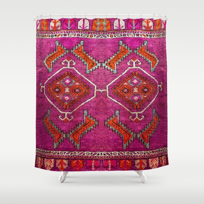 vintage Moroccan carpet Shower Curtain Gallery Image 1