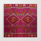 vintage Moroccan carpet Wood Wall Art Gallery Image 1