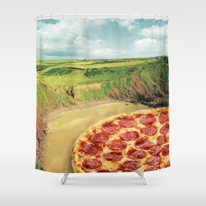 Coastal Pizza Bay Shower Curtain Gallery Image 1