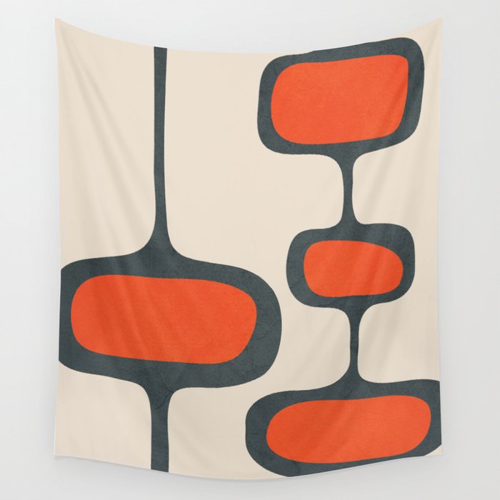 Mid-Century Modern Abstract Art 27 Wall Tapestry Gallery Image 4