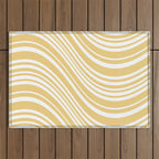 Wavy Stripes XLIV - Pastel Yellow Outdoor Rug Gallery Image 1