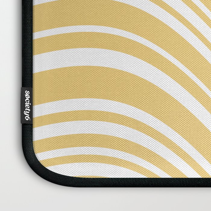 Wavy Stripes XLIV - Pastel Yellow Laptop Sleeve Gallery Image 3