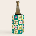 Charming Frogs & Florals: Whimsical Nature-Inspired Pattern Wine Chiller Gallery Image 3