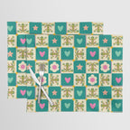 Charming Frogs & Florals: Whimsical Nature-Inspired Pattern Placemat Gallery Image 1