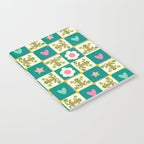 Charming Frogs & Florals: Whimsical Nature-Inspired Pattern Notebook Gallery Image 2