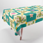 Charming Frogs & Florals: Whimsical Nature-Inspired Pattern Tablecloth Gallery Image 1