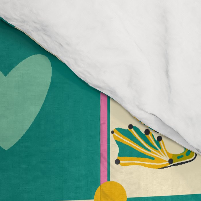 Charming Frogs & Florals: Whimsical Nature-Inspired Pattern Comforter Gallery Image 4