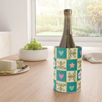 Charming Frogs & Florals: Whimsical Nature-Inspired Pattern Wine Chiller Gallery Image 4