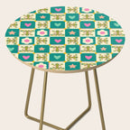 Charming Frogs & Florals: Whimsical Nature-Inspired Pattern Side Table Gallery Image 2