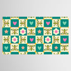 Charming Frogs & Florals: Whimsical Nature-Inspired Pattern Tablecloth Gallery Image 2