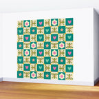 Charming Frogs & Florals: Whimsical Nature-Inspired Pattern Wall Mural Gallery Image 2