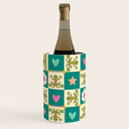 Charming Frogs & Florals: Whimsical Nature-Inspired Pattern Wine Chiller Gallery Image 1
