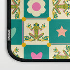 Charming Frogs & Florals: Whimsical Nature-Inspired Pattern Laptop Sleeve Gallery Image 3