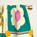 Charming Frogs & Florals: Whimsical Nature-Inspired Pattern Window Curtain Gallery Image 2