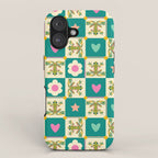 Charming Frogs & Florals: Whimsical Nature-Inspired Pattern iPhone Case Gallery Image 1